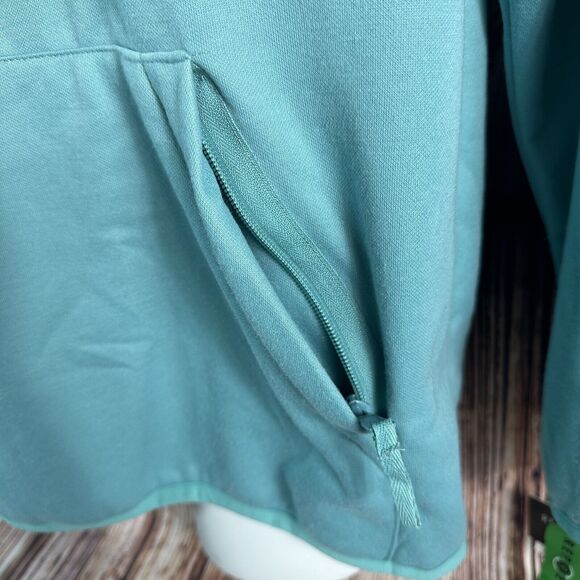 NEW Massive Outdoor Mens Sz Small Teal Repreve 1/4 Zip Hoodie Hooded Sweatshirt - Picture 3 of 10